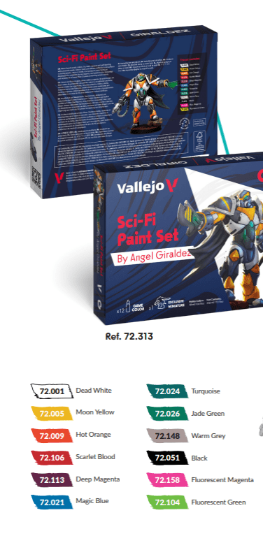 Vallejo Hobby Supplies > Paints Vallejo: Game Color - Sci-Fi Paint Set by Angel Giraldez 8429551723138 VAL 72313