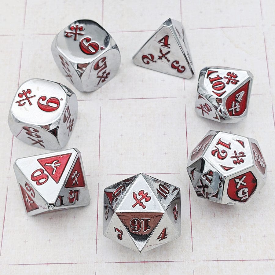 Slashing Damage - Metal, Chrome/Red (7)