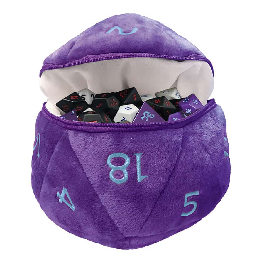 Dungeons & Dragons RPG: Phandelver Campaign - D20 Plush Dice Bag Royal Purple and Sky Blue
