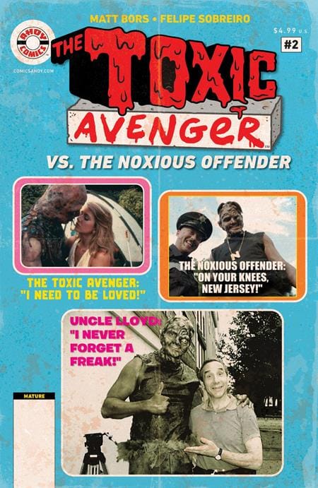 TOXIC AVENGER VS THE NOXIOUS OFFENDER #2 (OF 5) CVR C 5 COPY TROMA PHOTO UNLOCK VAR (MR) (Release Date: 11/11/2026)