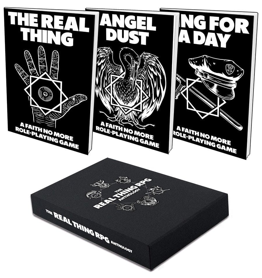Alliance Games Distribution Tabletop Games > Role-Playing Games The Real Thing: The Official Faith No More RPG - Anthology Boxed Set EYE01013 REAL THING BOX SET