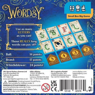 Allplay Board Games > Small Box Games Wordsy 618149323760 GME-WD