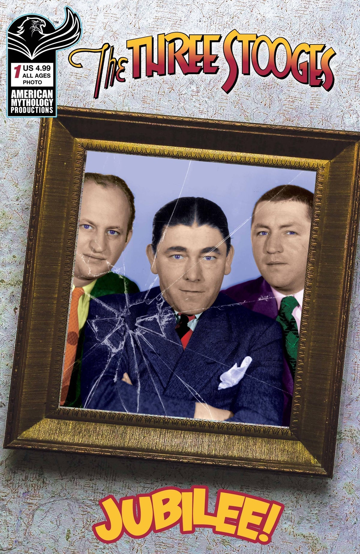 AM ARCHIVES THREE STOOGES #1 1949 JUBILEE CVR B PHOTO (O/A)