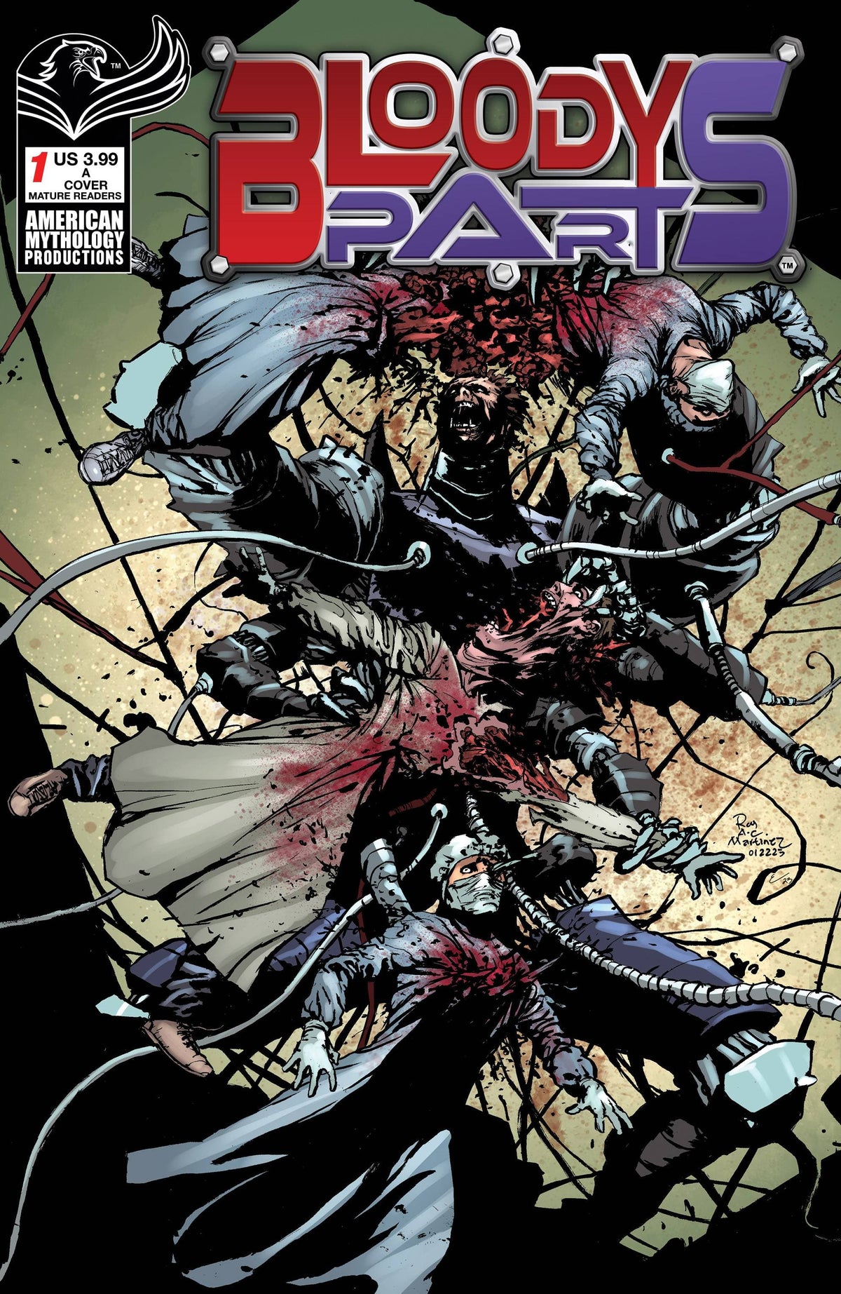 AMERICAN MYTHOLOGY PRODUCTIONS Comic Books BLOODY PARTS #1 CVR A MARTINEZ (O/A) (MR) 85609100678600111 JAN241337