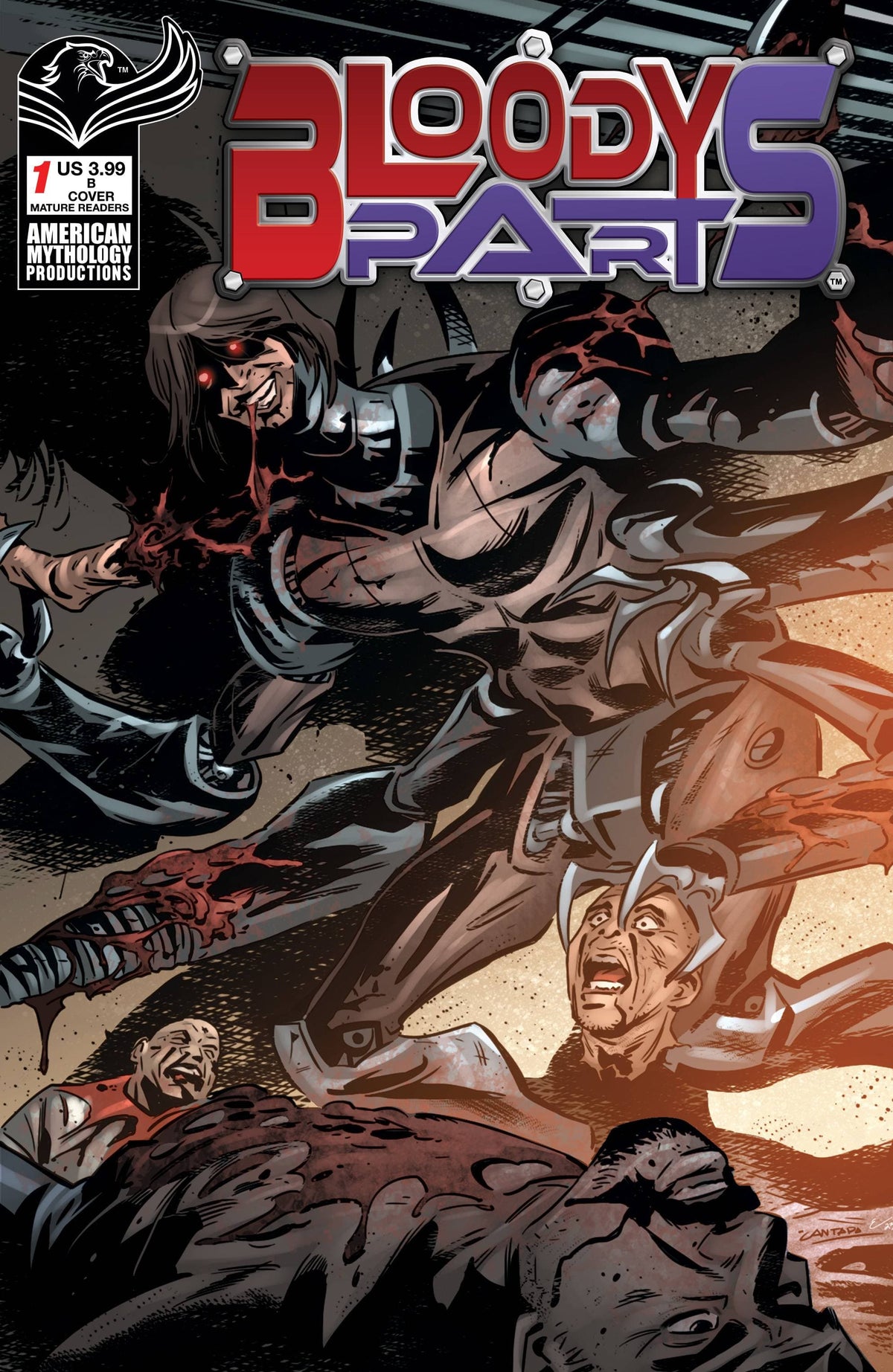 AMERICAN MYTHOLOGY PRODUCTIONS Comic Books BLOODY PARTS #1 CVR B CANTADA (O/A) (MR) 85609100678600121 JAN241338