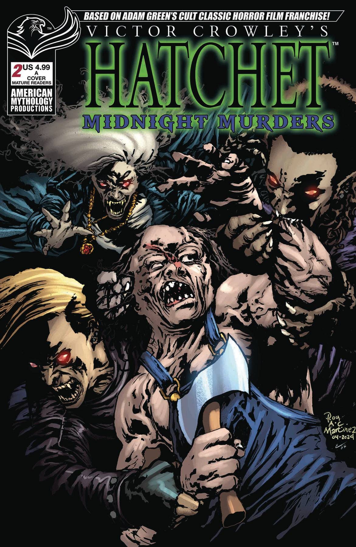 American Mythology Productions Comic Books HATCHET MIDNIGHT MURDERS #2 CVR A MARTINEZ 85609100625030211 JUN241317