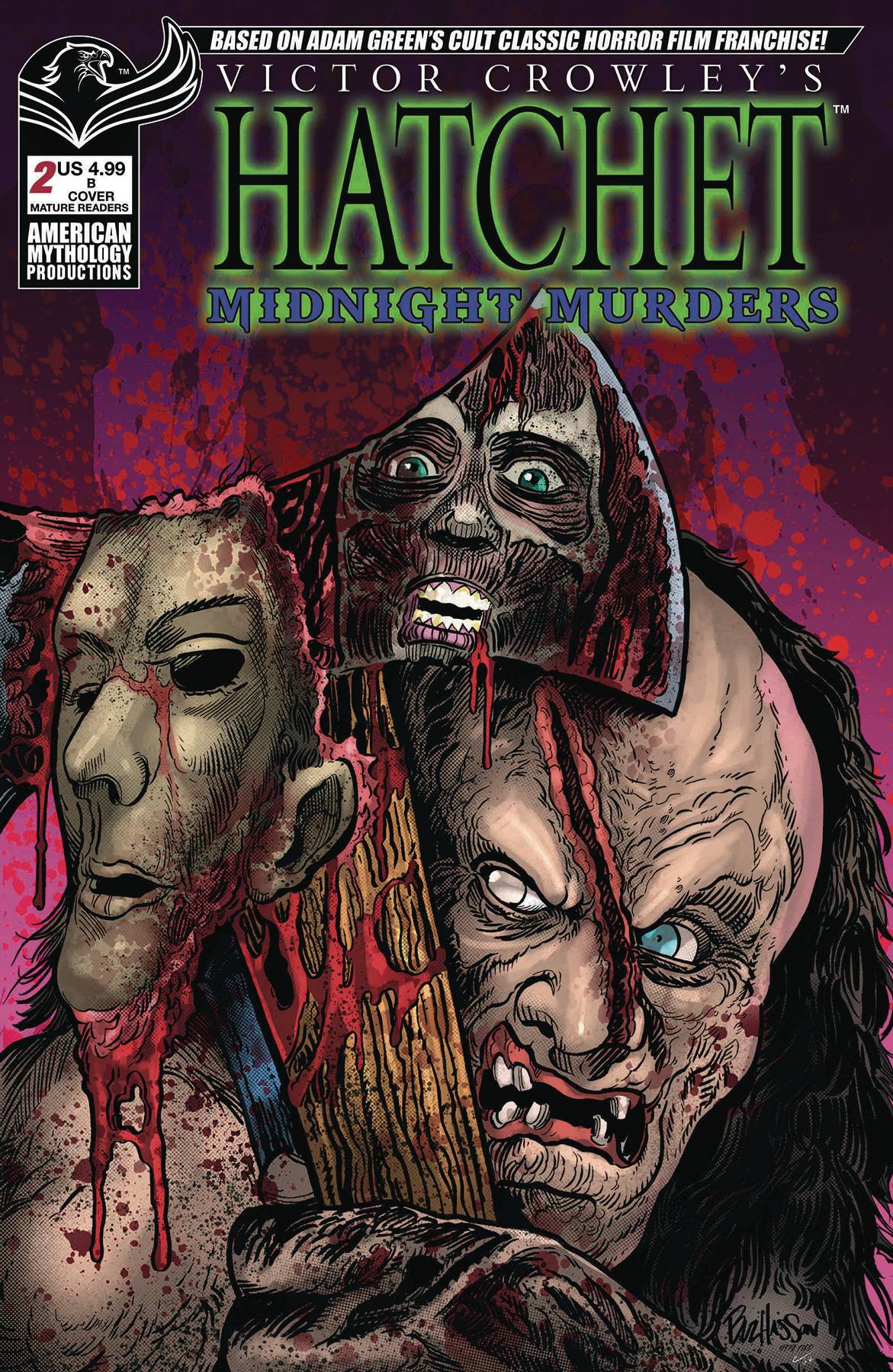 American Mythology Productions Comic Books HATCHET MIDNIGHT MURDERS #2 CVR B HASSON 85609100625030221 JUN241318