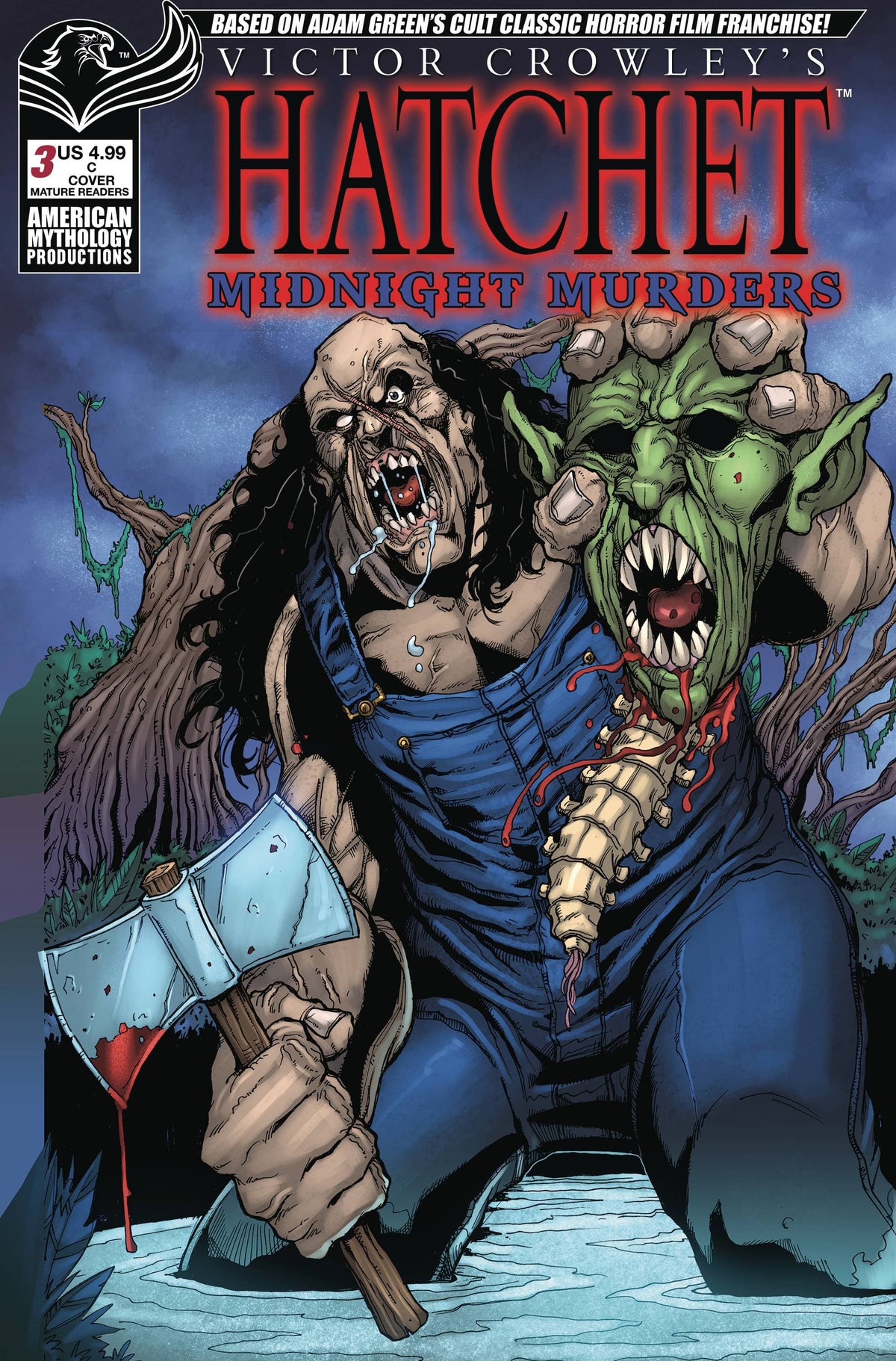 American Mythology Productions Comic Books HATCHET MIDNIGHT MURDERS #3 CVR C CALZADA 85609100625030331 AUG241376