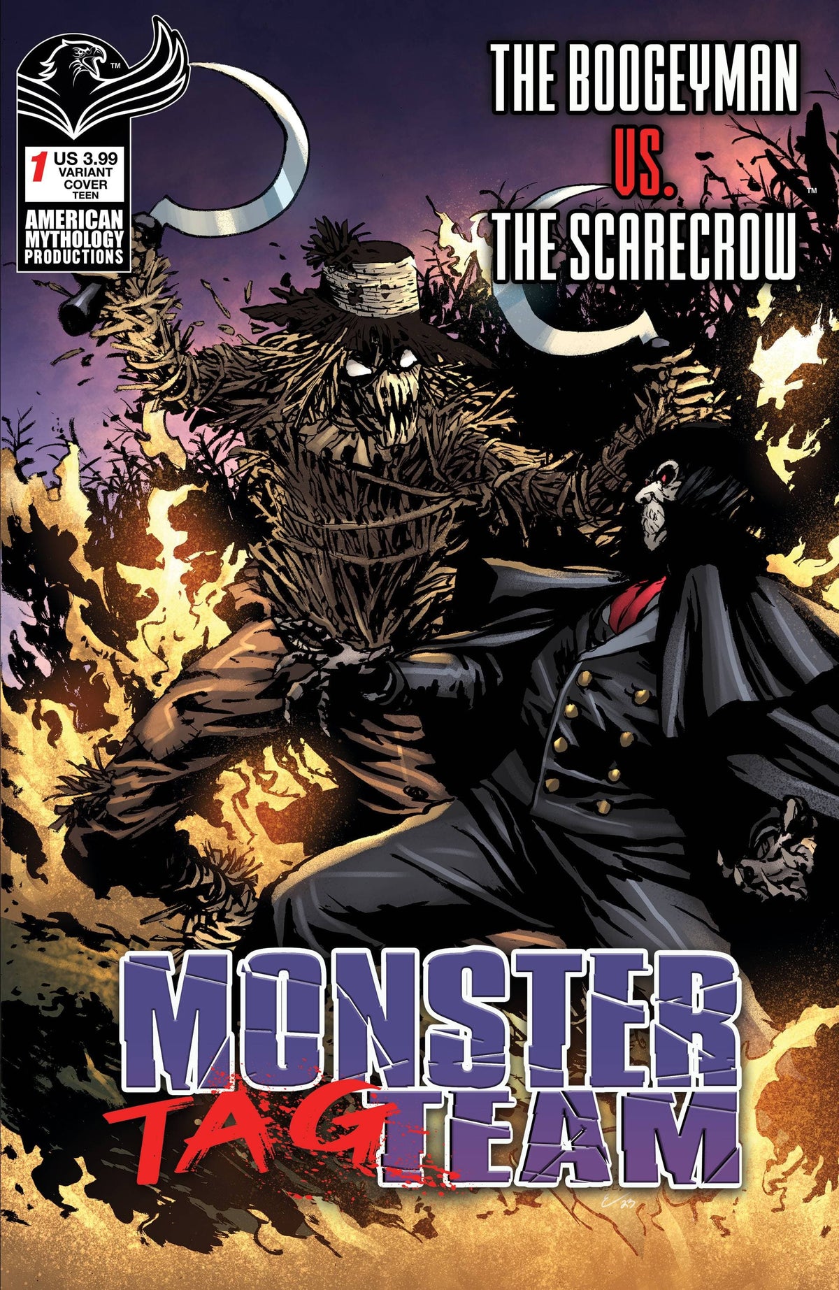 American Mythology Productions Comic Books MONSTER TAG TEAM BOOGEYMAN VS SCARECROW CVR B MARTINEZ 85609100659500221 MAY231490