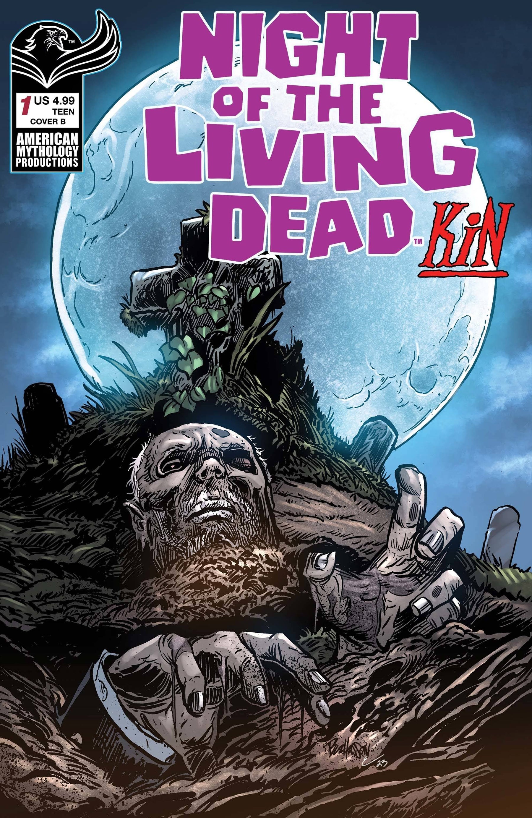 Night Of The Living Dead Kin #1 Cvr B Hasson Out Of Grave