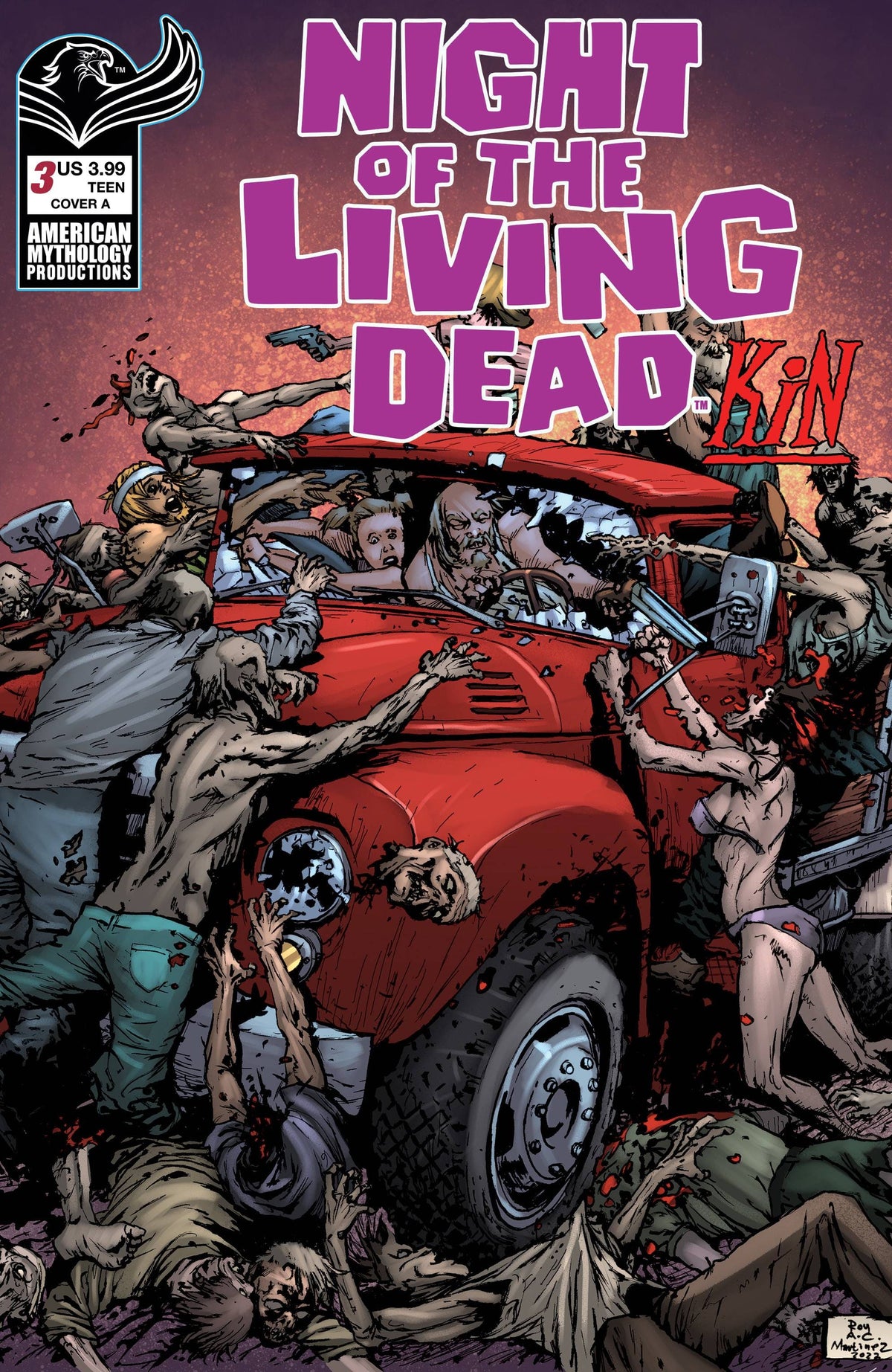 American Mythology Productions Comic Books NIGHT OF THE LIVING DEAD KIN #3 CVR A MARTINEZ 85609100673120311 JUL231317
