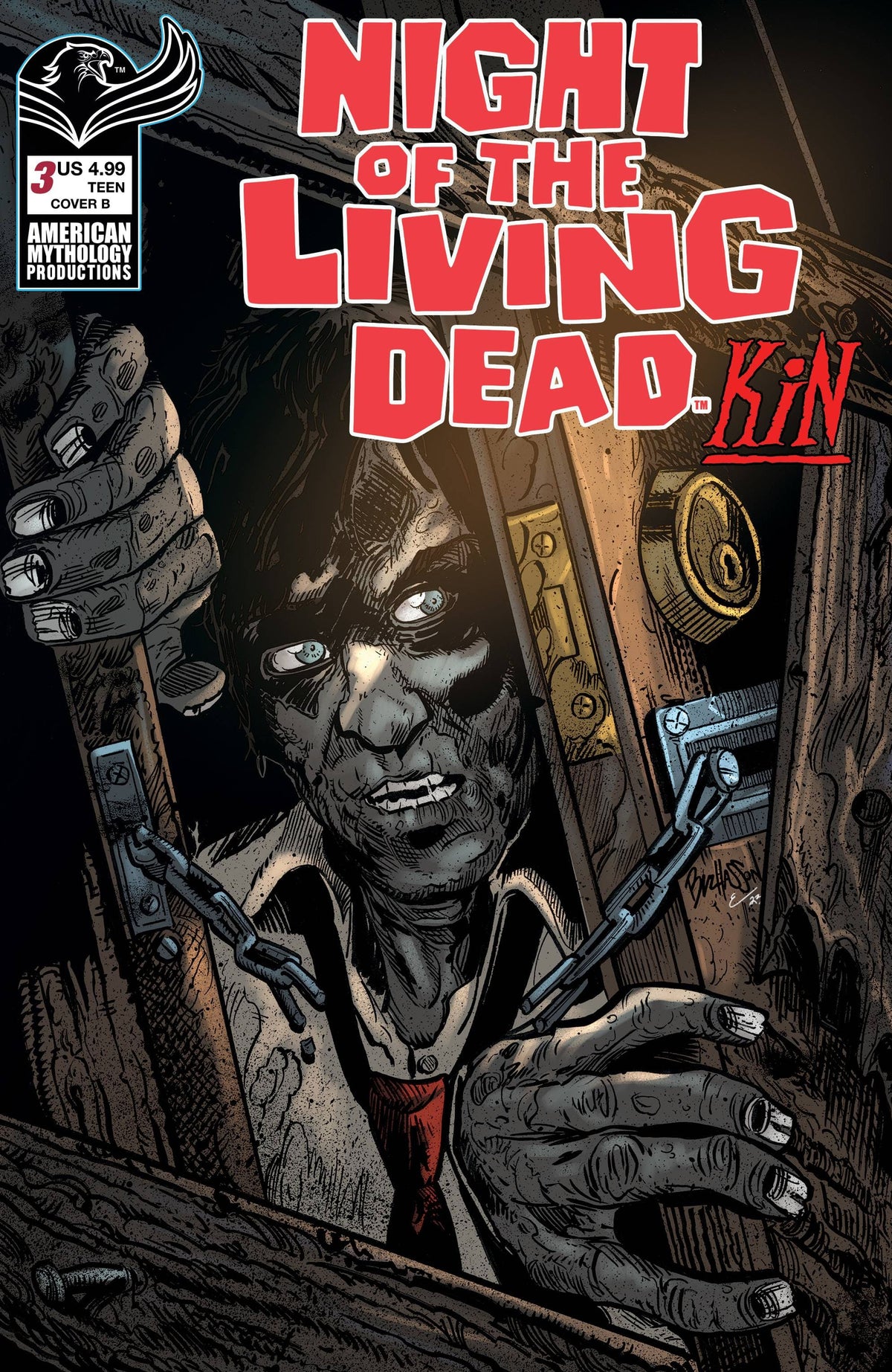 American Mythology Productions Comic Books NIGHT OF THE LIVING DEAD KIN #3 CVR B HASSON 85609100673120321 JUL231318