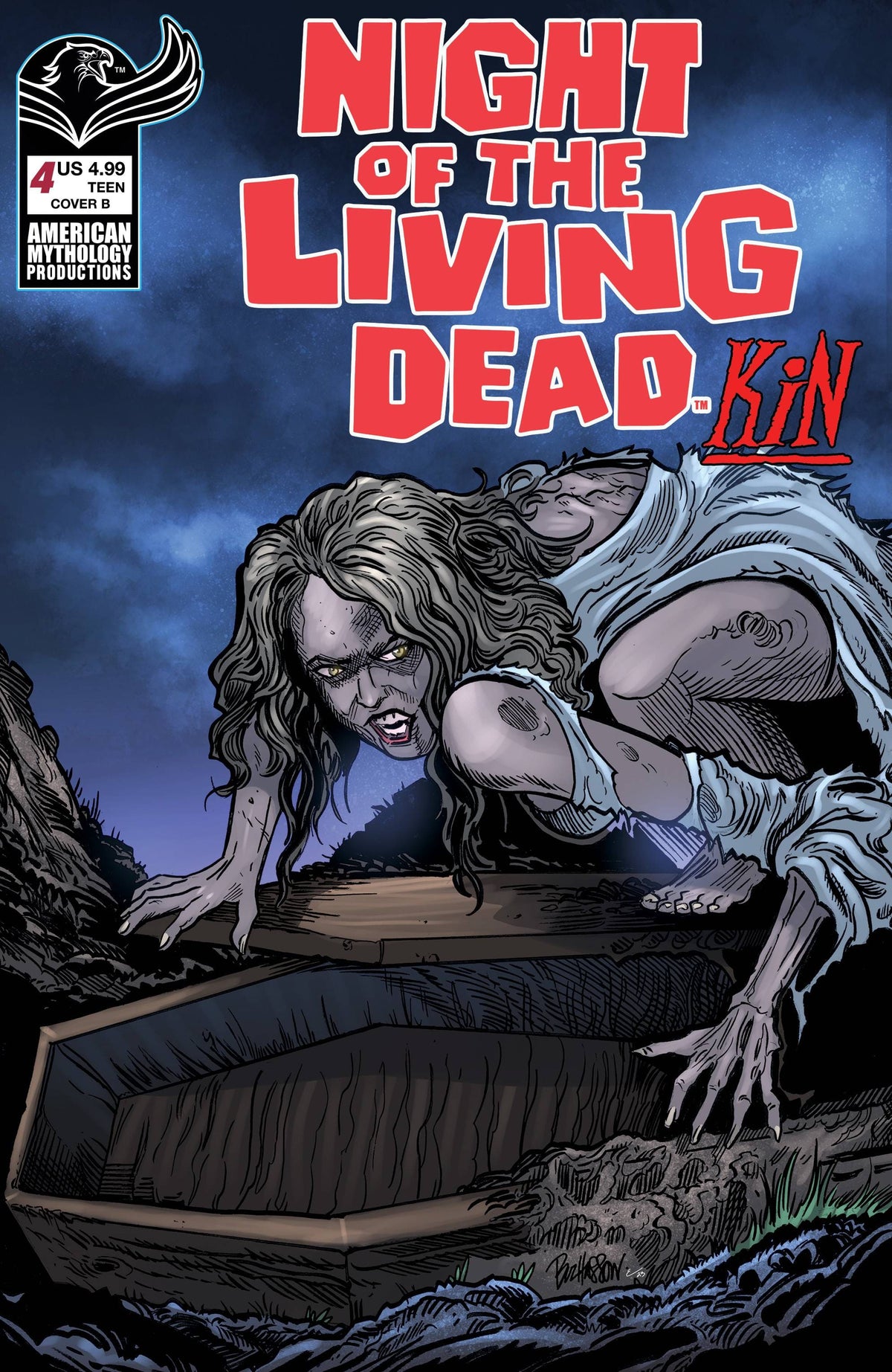AMERICAN MYTHOLOGY PRODUCTIONS Comic Books NIGHT OF THE LIVING DEAD KIN #4 CVR B HASSON (O/A) 85609100673120421 FEB241167