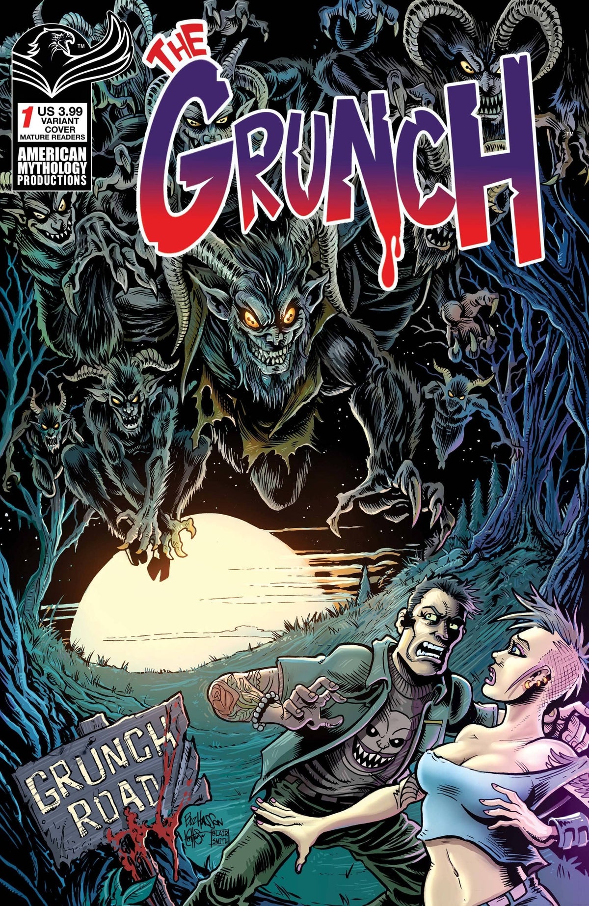 American Mythology Productions Comic Books THE GRUNCH WELCOME TO THE BRUDDERHOOD #1 CVR C HAESER & HASS 85609100670000131 AUG231513