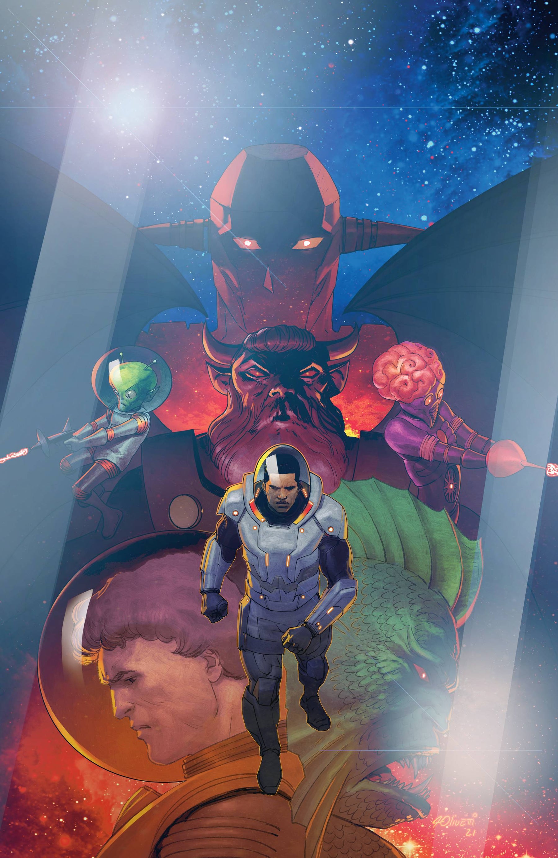 THE OUTER SPACE MEN #1 CVR H GAMMA X METAL