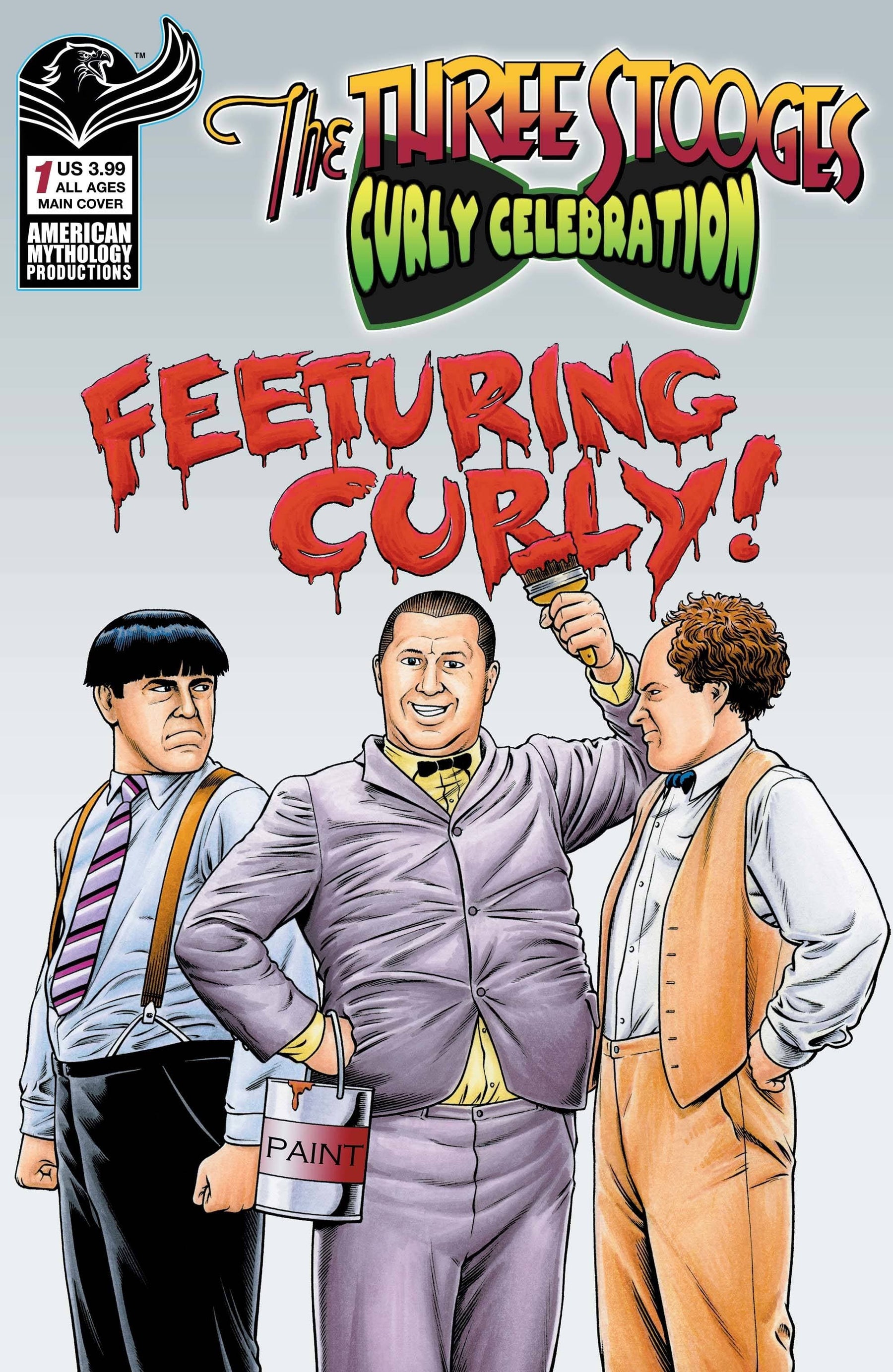 AMERICAN MYTHOLOGY PRODUCTIONS Comic Books THREE STOOGES CURLY CELEBRATION CVR A FRAIM BROS (O/A) 85609100602170111 JAN241320