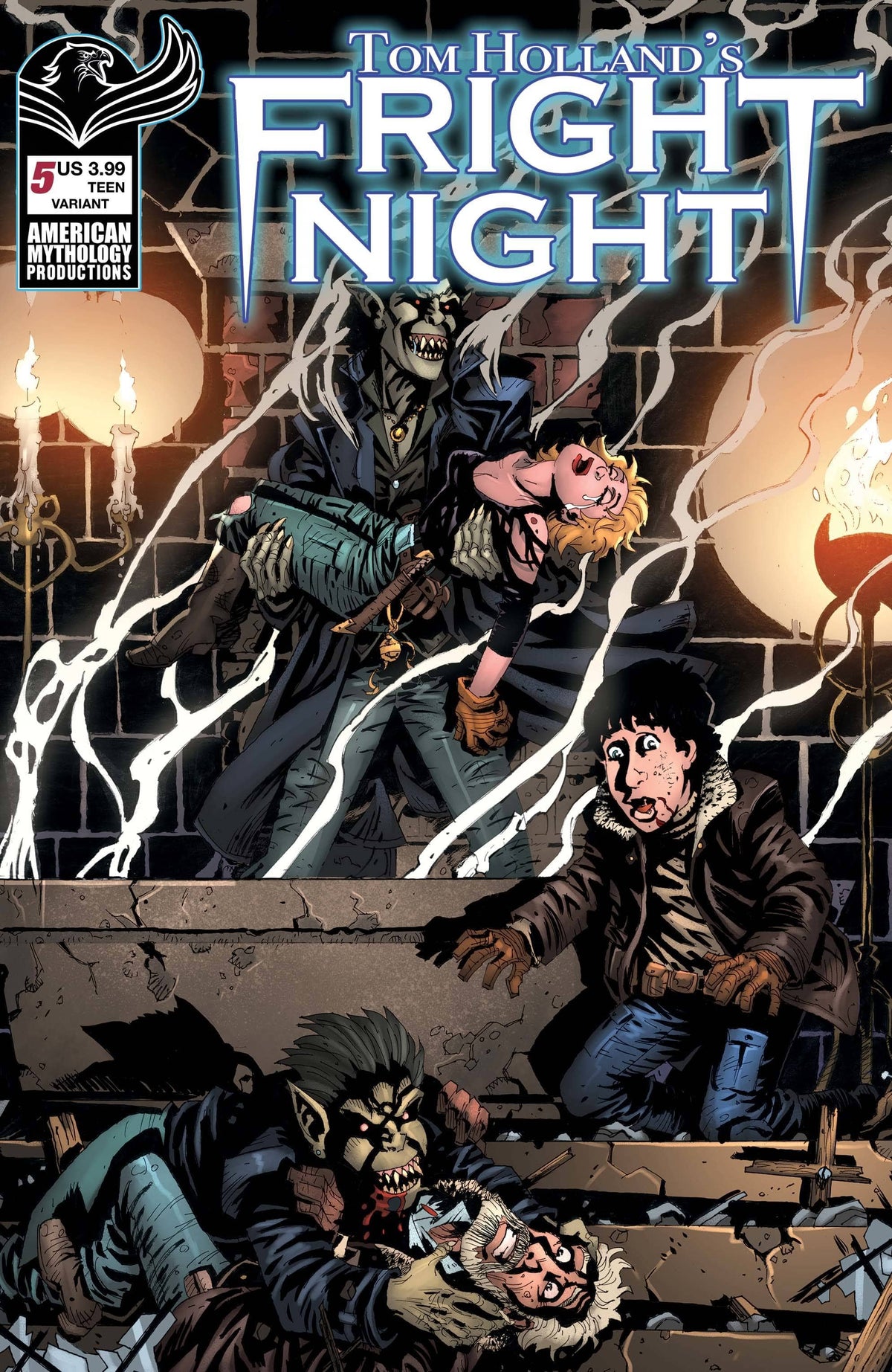 American Mythology Productions Comic Books TOM HOLLANDS FRIGHT NIGHT #5 CVR B VOKES 85609100668700521 OCT221355