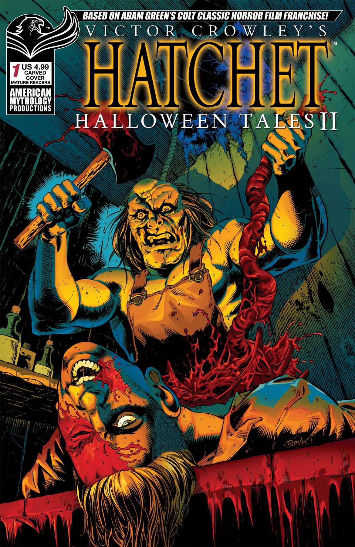 American Mythology Productions Comic Books VICTOR CROWLEY HATCHET HALLOWEEN TALES II CVR B CARVED BONK 85609100625080121 AUG231498