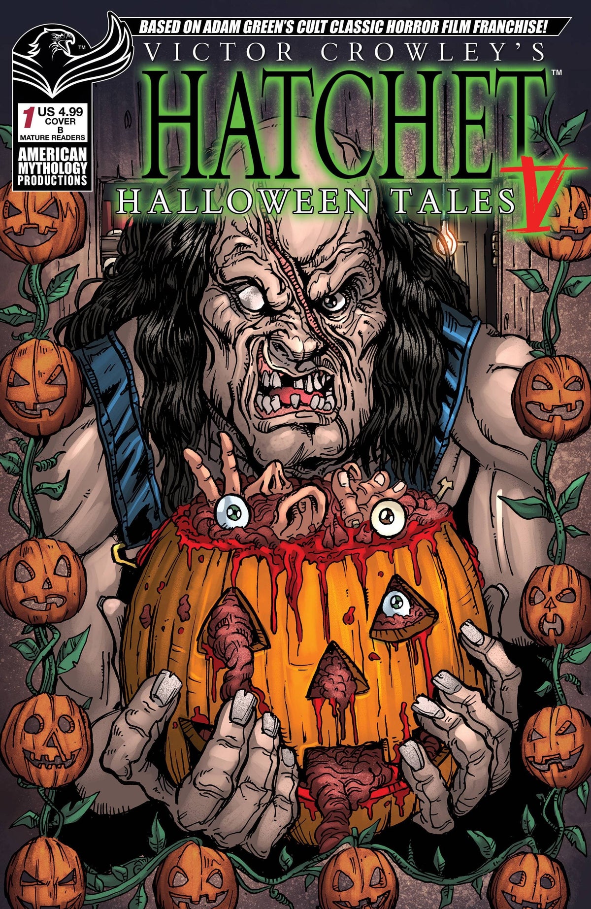 American Mythology Productions Comic Books VICTOR CROWLEYS HATCHET HALLOWEEN TALES V #1 CVR B CALZADA 85609100625010121 AUG231489