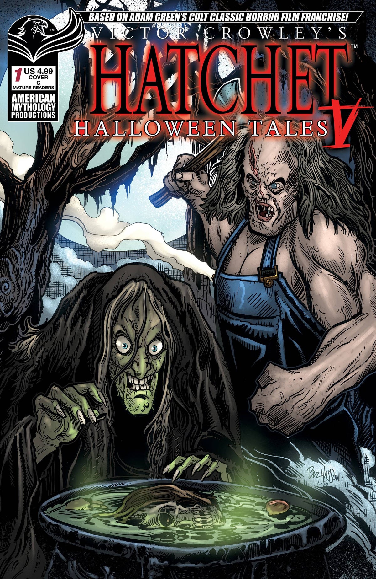 American Mythology Productions Comic Books VICTOR CROWLEYS HATCHET HALLOWEEN TALES V #1 CVR C HASSON 85609100625010131 AUG231490