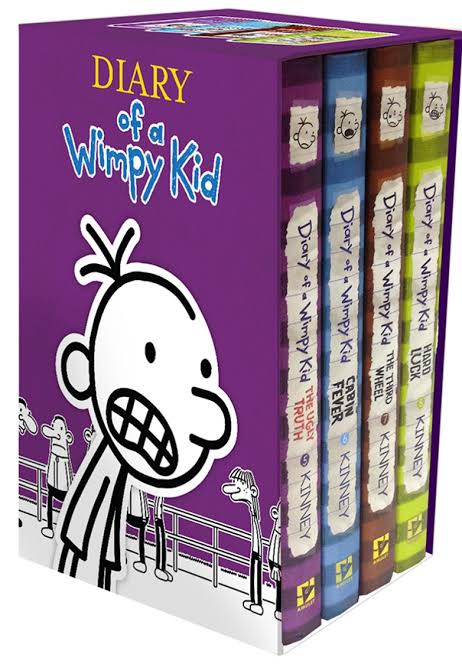 AMULET BOOKS Graphic Novel Diary of a Wimpy Kid Box of Books 5-8 Hardcover Gift Set: Ugly Truth, Cabin Fever, the Third Wheel, Hard Luck 9781419715082 ING-9781419715082