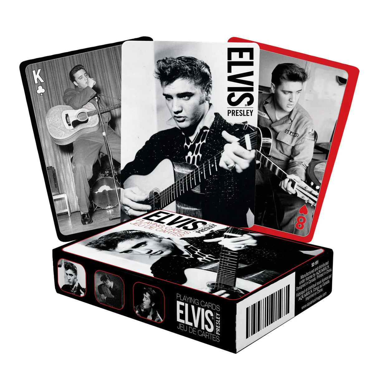 Aquarius Games > Playing Cards Playing Cards: Elvis - Black & White 184709521513 52151