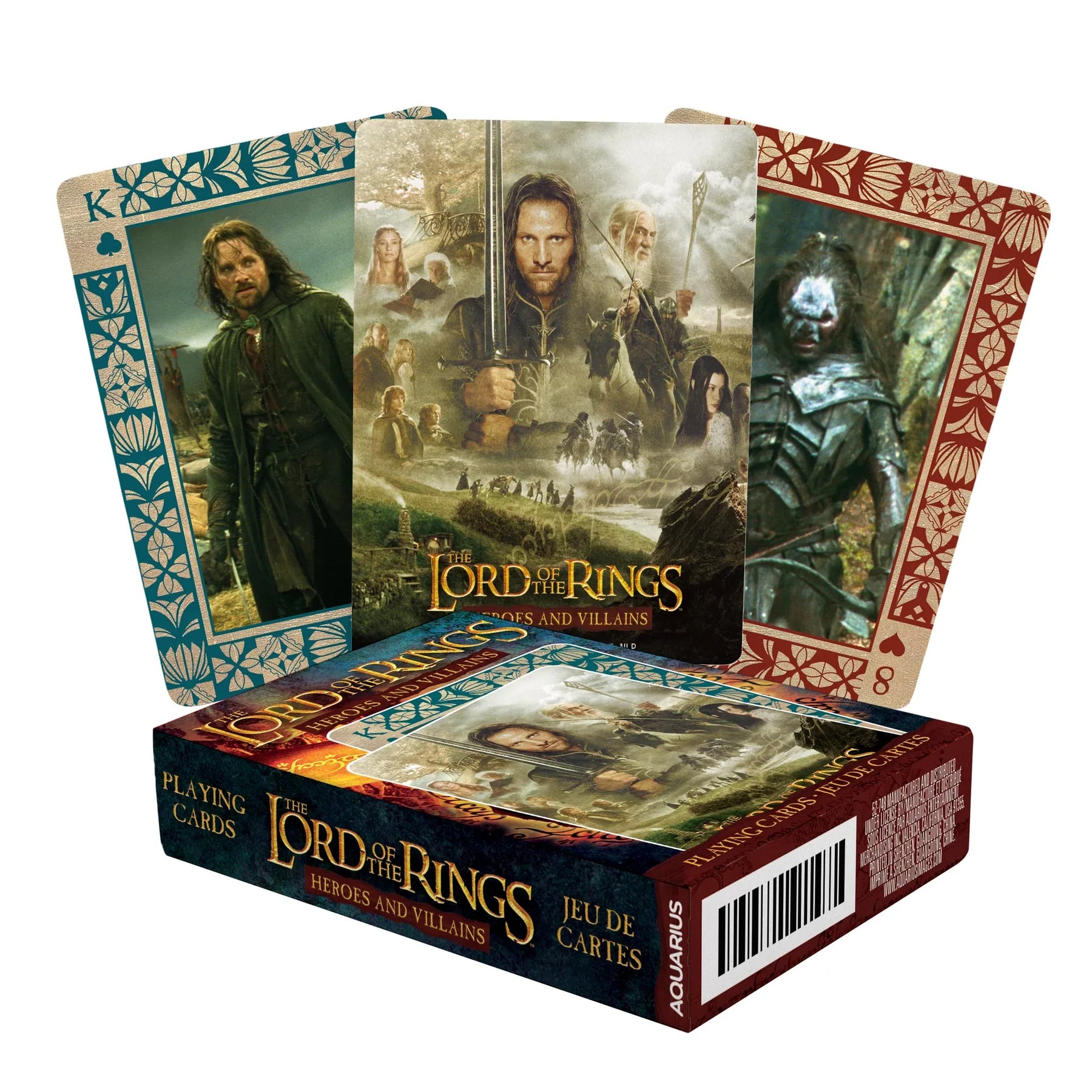 Aquarius Games > Playing Cards Playing Cards: Lord of the Rings - Heroes & Villains 840391145894 52748
