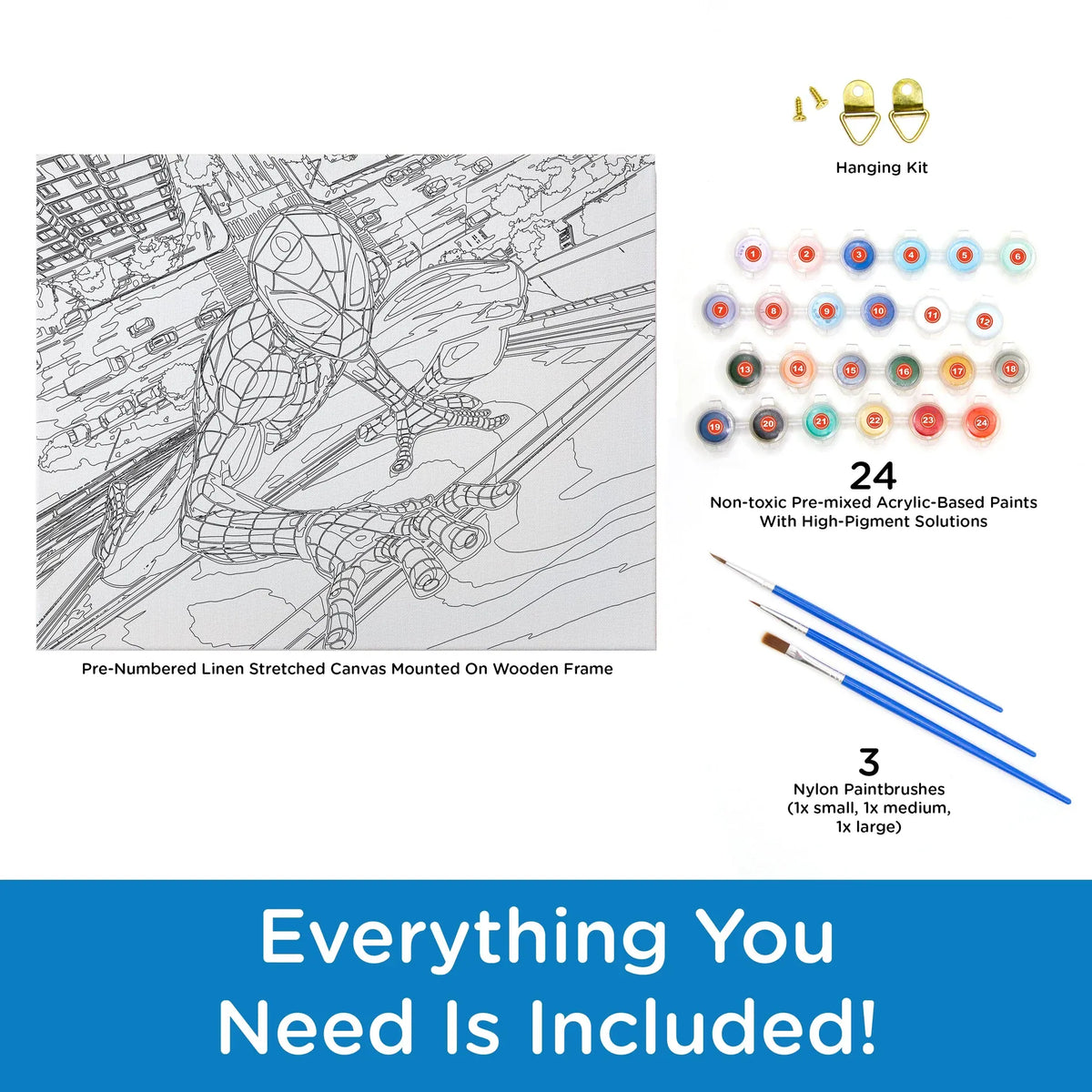 Aquarius Hobby Supplies > Supply Kits Art By Numbers: Marvel - Spider-Man, Web Crawler 840391169500 88017
