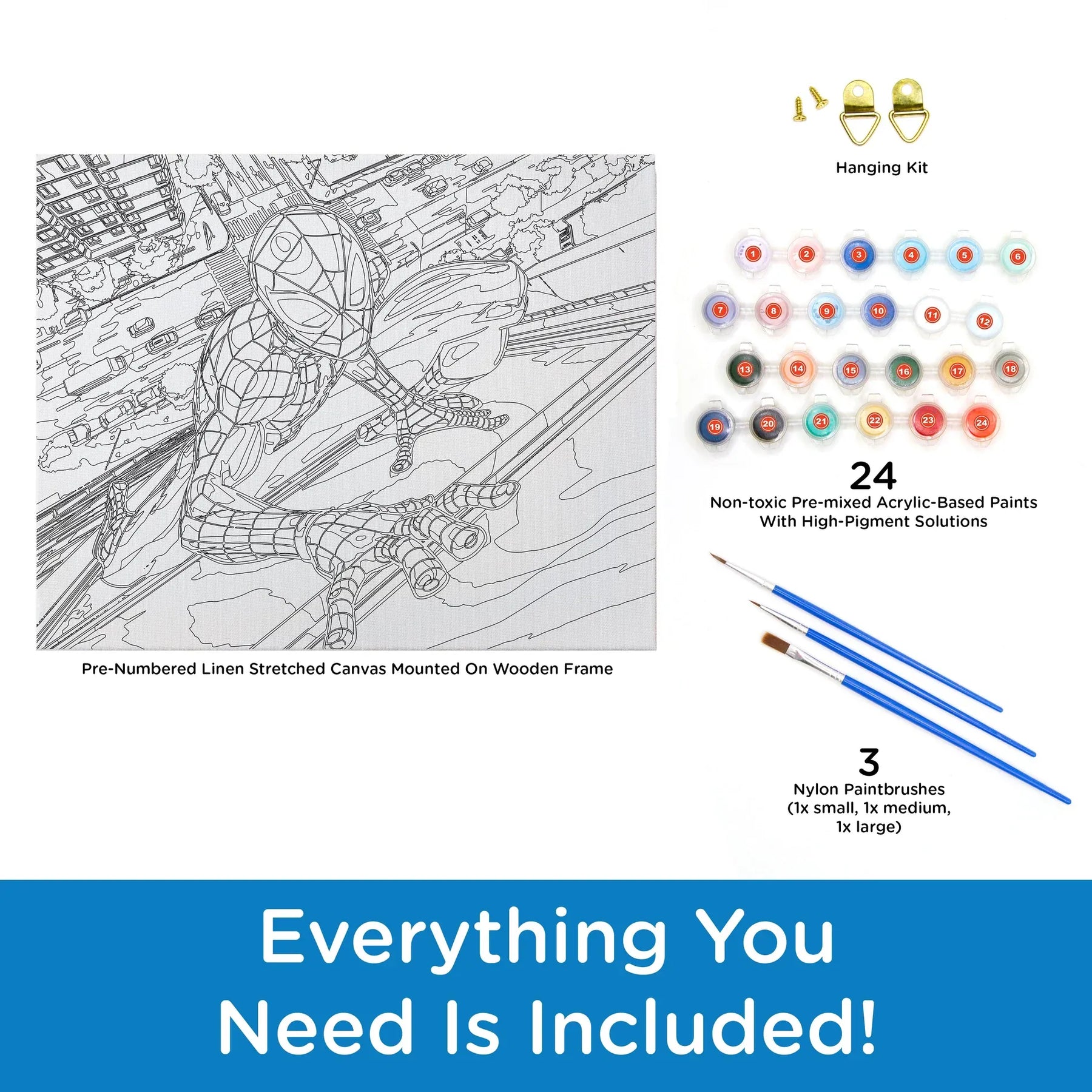 Aquarius Hobby Supplies > Supply Kits Art By Numbers: Marvel - Spider-Man, Web Crawler 840391169500 88017
