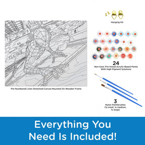 Aquarius Hobby Supplies > Supply Kits Art By Numbers: Marvel - Spider-Man, Web Crawler 840391169500 88017