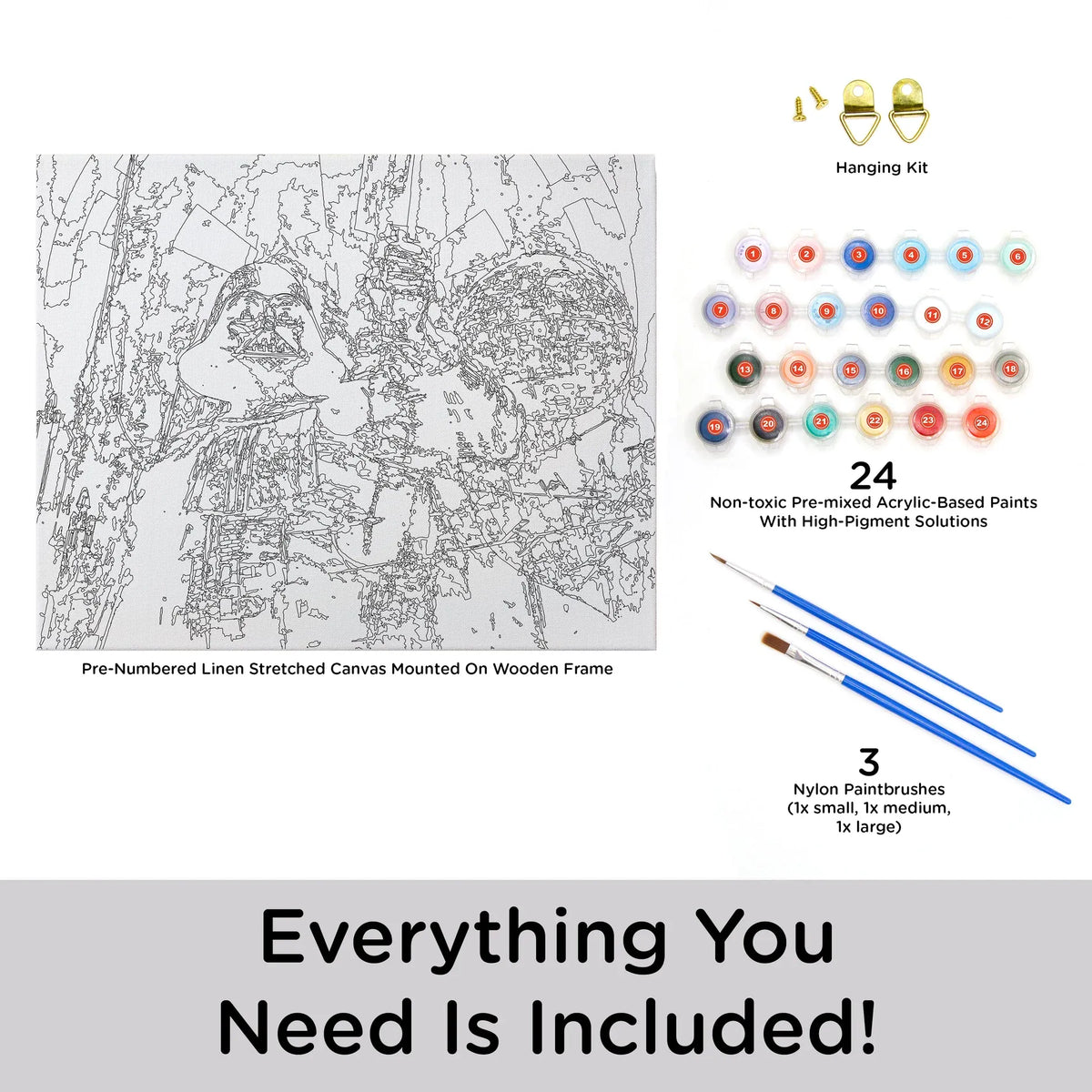 Aquarius Hobby Supplies > Supply Kits Art By Numbers: Star Wars - Darth Vader 840391170605 88029