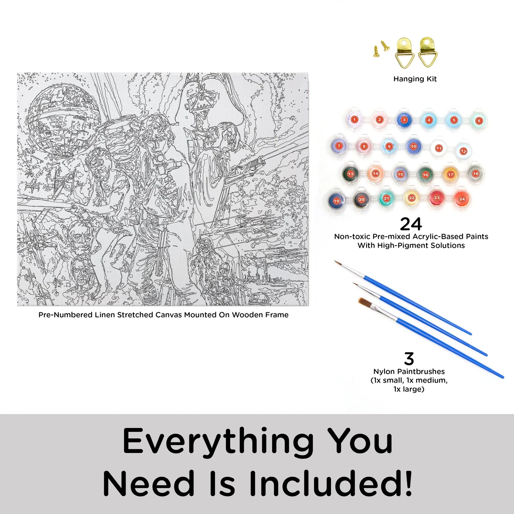 Aquarius Hobby Supplies > Supply Kits Art By Numbers: Star Wars - One Sheet 840391170629 88031