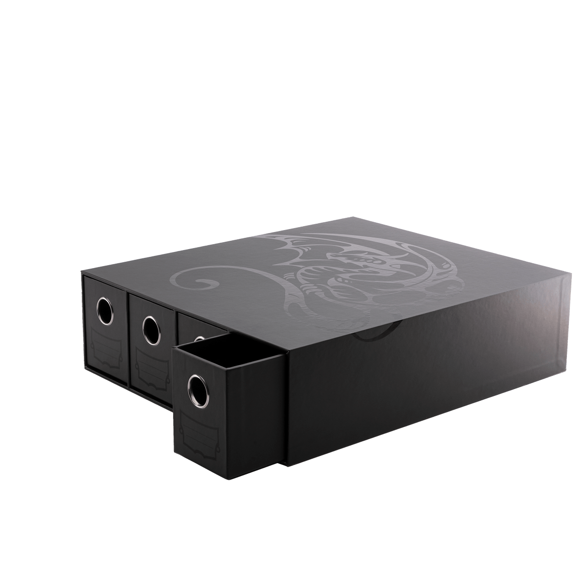 Arcane Tinmen Game Supplies > Card Boxes DRAGON SHIELD FORTRESS HORIZONTAL 4 DRAWERS BLACK 5706569337087 5706569337087