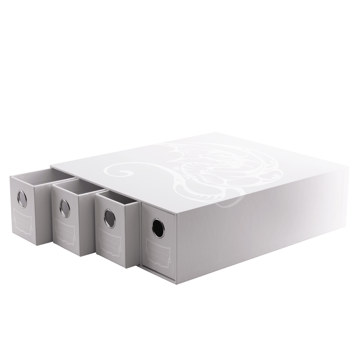 Arcane Tinmen Game Supplies > Card Boxes DRAGON SHIELD FORTRESS HORIZONTAL 4 DRAWERS WHITE 5706569337049 5706569337049
