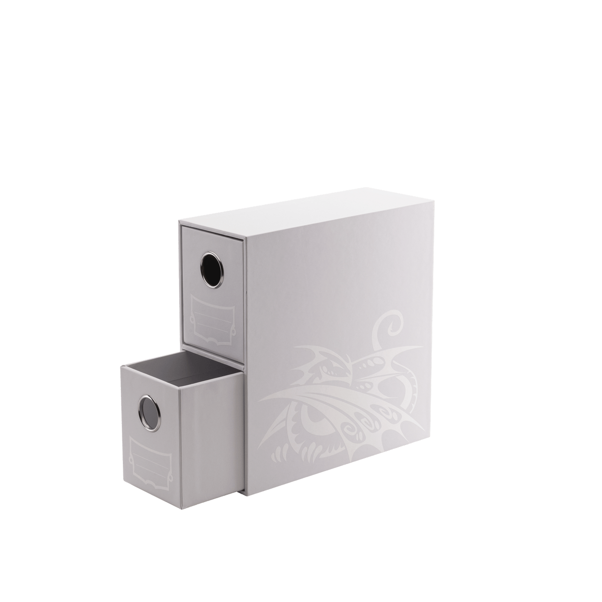 Arcane Tinmen Game Supplies > Card Boxes DRAGON SHIELD FORTRESS VERTICAL 2 DRAWERS WHITE 5706569337025 5706569337025