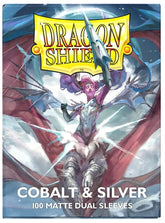 Arcane Tinmen Game Supplies > Card Sleeves Dragon Shield: Matte Dual Sleeves 100ct - Cobalt & Silver 5706569150648 AT-15064