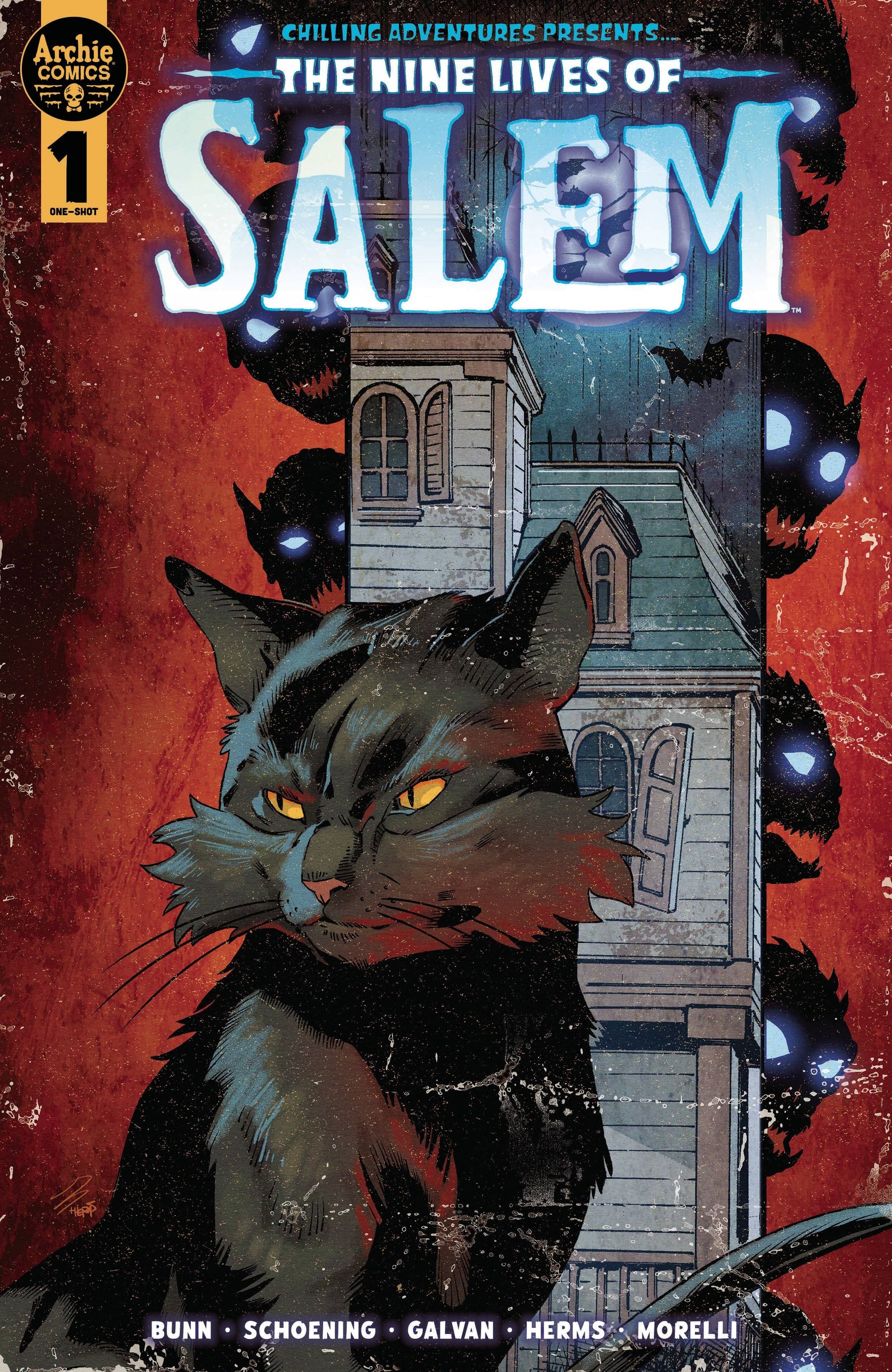 Archie Comic Publications Comic Books NINE LIVES OF SALEM ONESHOT CVR A DAN SCHOENING 76281696579800111 AUG241125