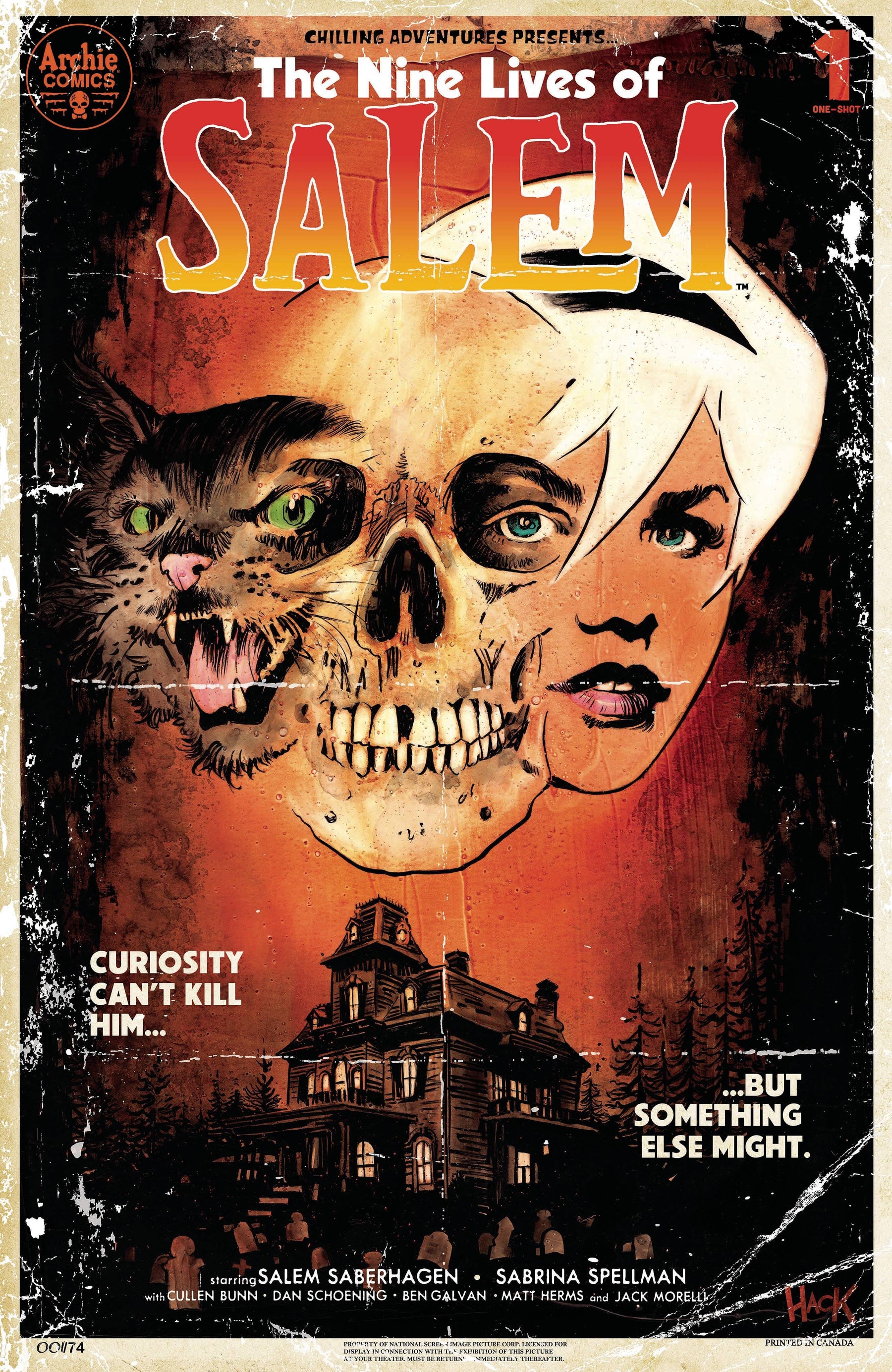 Archie Comic Publications Comic Books NINE LIVES OF SALEM ONESHOT CVR B ROBERT HACK 76281696579800121 AUG241126