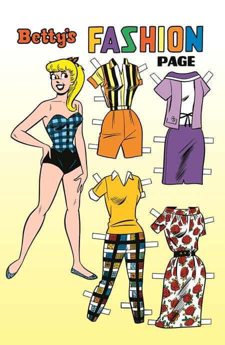 Archie Comics Publications Comic Books ARCHIE COMICS 85TH ANNIVERSARY PRESENTS BETTY & VERONICA FASHION PAGES (ONE-SHOT) CVR B DAN DECARLO BETTY PIN-UP VAR (Release Date: 08/26/2026) 76281632746600121 0626AC0532