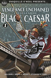Archie Comics Publications Comic Books > Incentives SHAQUILLE ONEAL PRESENTS VENGEANCE UNCHAINED THE LEGEND OF BLACK CAESAR #1 (OF 5) CVR G INC 1:10 JAMAL IGLE FOIL VAR (Release Date: 10/07/2026) 76281625223200171 0826AC0635