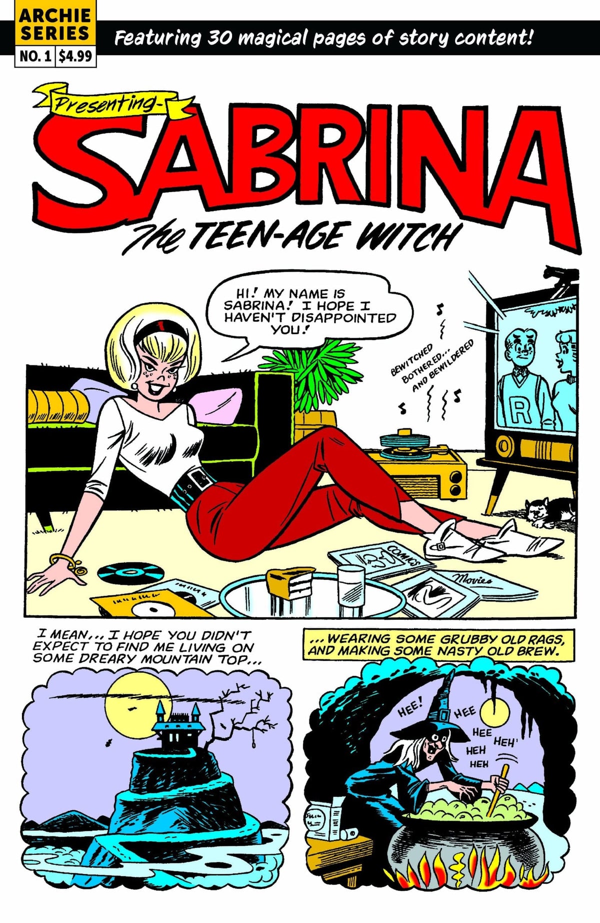 Archie Comics Publications Comic Books SABRINA THE TEENAGE WITCH MAGIC UNLEASHED (ONE SHOT) CVR B DAN DECARLO RETRO ART VAR 76281672226100121 0725AC505