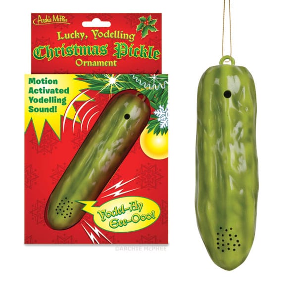 Archie McPhee Decor > Other Decor Archie McPhee: Ornament - Lucky Yodeling Christmas Pickle 739048123227 12322