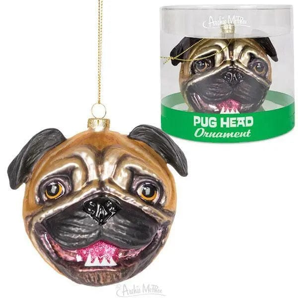 Archie McPhee Decor > Other Decor Archie McPhee: Ornament - Pug Head 739048126143 12614