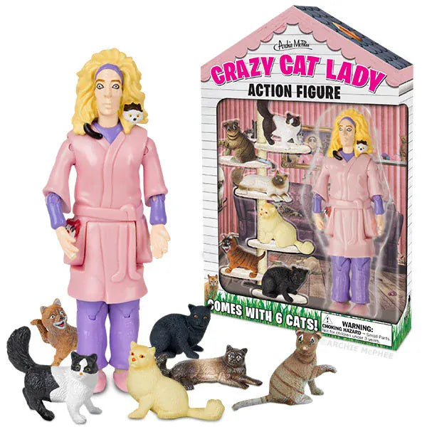 Archie McPhee Toys > Action Figures > Other Action Figures Archie McPhee: Crazy Cat Lady Action Figure 739048124705 12470