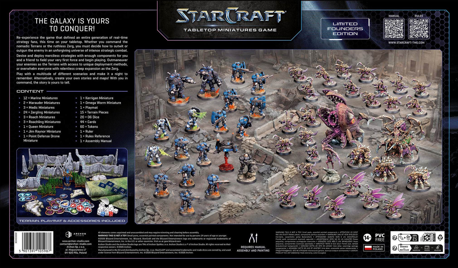 Archon Studio Board Games > Large Box Games STARCRAFT: TWO PLAYER STARTER SET - FOUNDERS EDITON 5901397105987 ACSSCMG0002