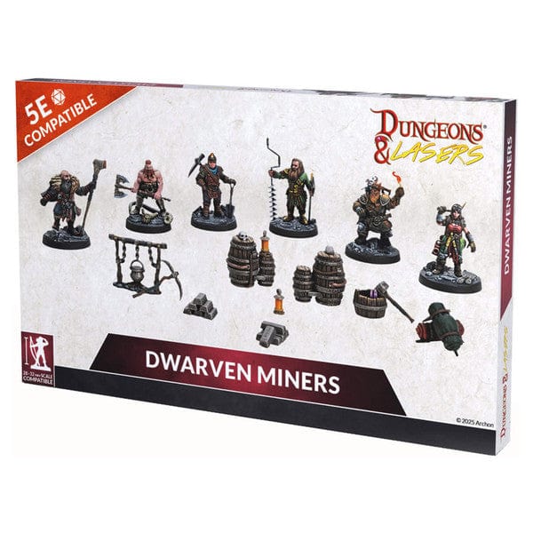Archon Studio Miniatures > Other Miniatures Dungeons & Lasers: Dwarven Miners 5901414679675 ACHDNL0112