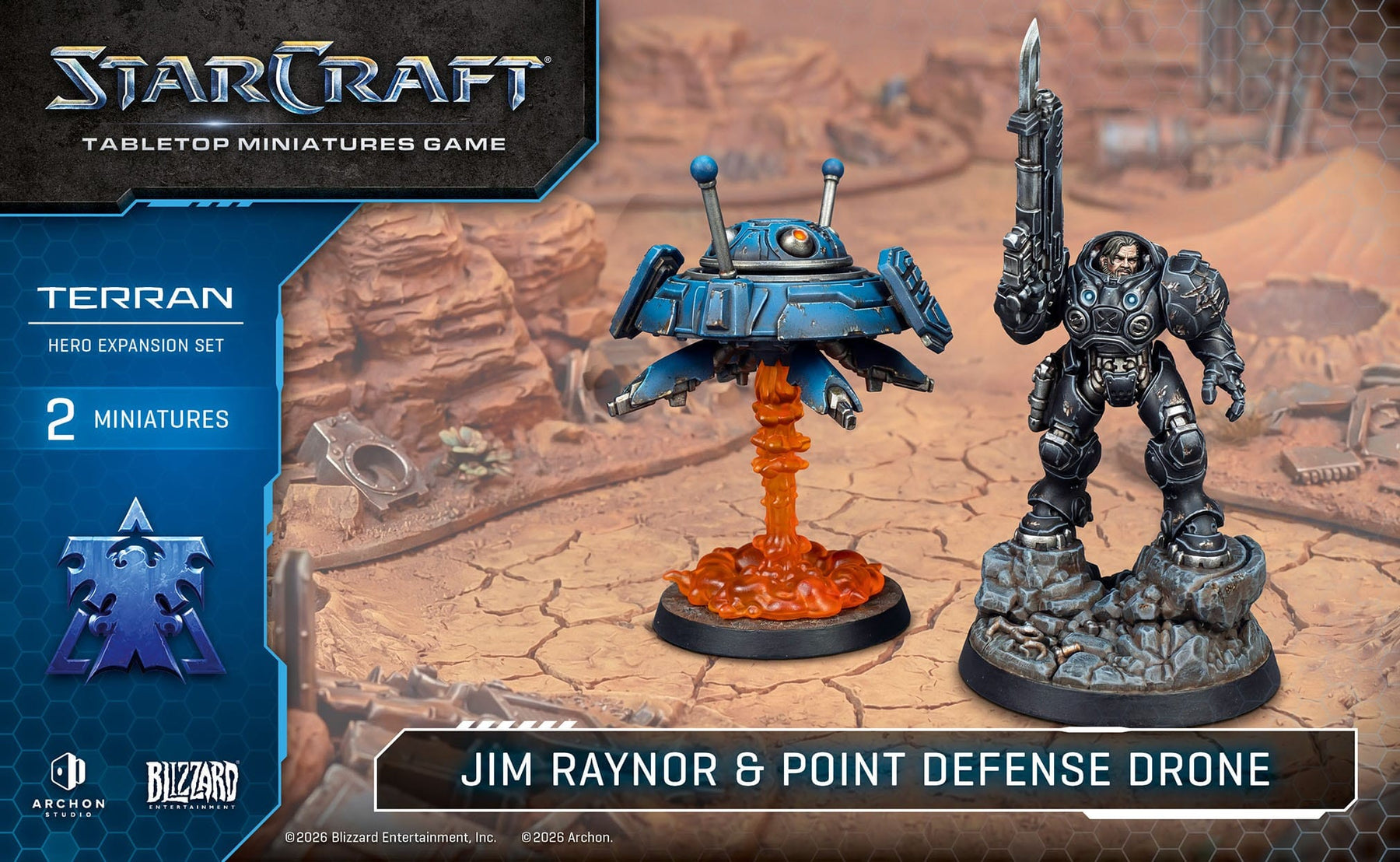 Archon Studio Tabletop Games > Miniature Games > Expansions STARCRAFT: TERRAN - JIM RAYNOR & POINT DEFENSE DRONE 5901397106120 ACSSCMG0016