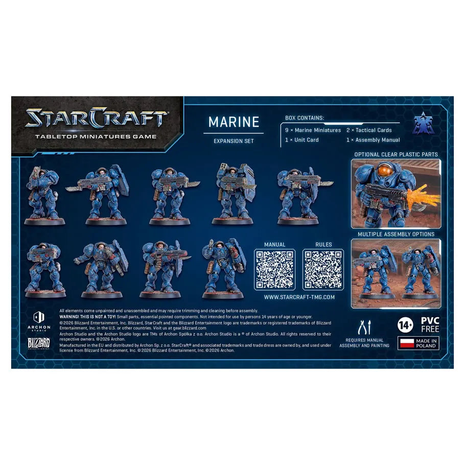 Archon Studio Tabletop Games > Miniature Games > Expansions StarCraft: Terran: Marine Expansion Set 5901397106083 ACHSCMG0012