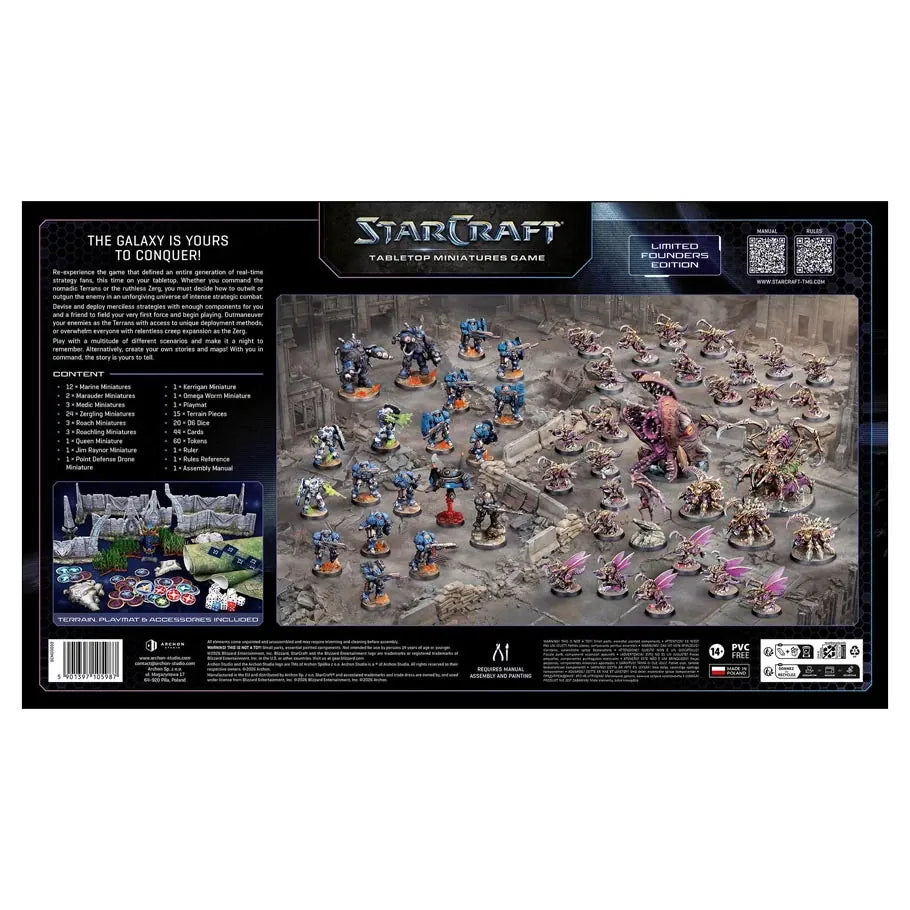 Archon Studio Tabletop Games > Miniature Games StarCraft: Tabletop Miniatures Game: 2 Player Starter Set: Founders Edition 5901397105987 ACHSCMG0002