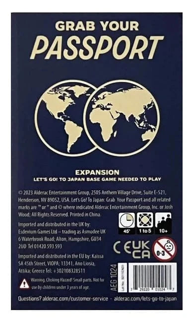 Asmodee Board Games > Expansion Let's go to Japan Expansion - Grab Your Passport 729220010247